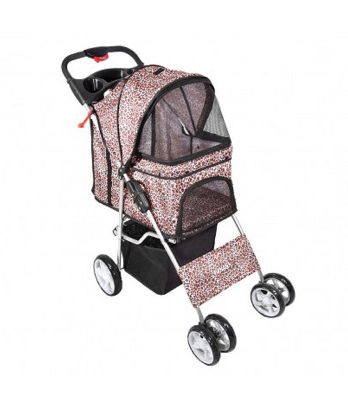 Passeggino Per Cani Cane Pieghevole Buggy Trasportino Con Zip Traspirante Lavabile         