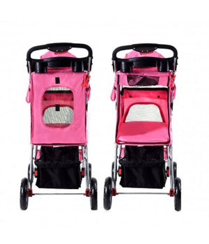 Passeggino Per Cani Cane Pieghevole Buggy Trasportino Con Zip Traspirante Lavabile         