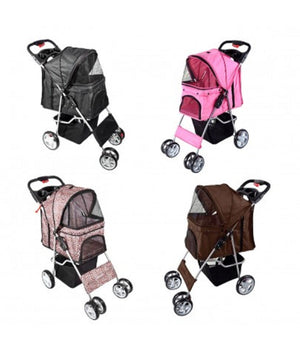 Passeggino Per Cani Cane Pieghevole Buggy Trasportino Con Zip Traspirante Lavabile         