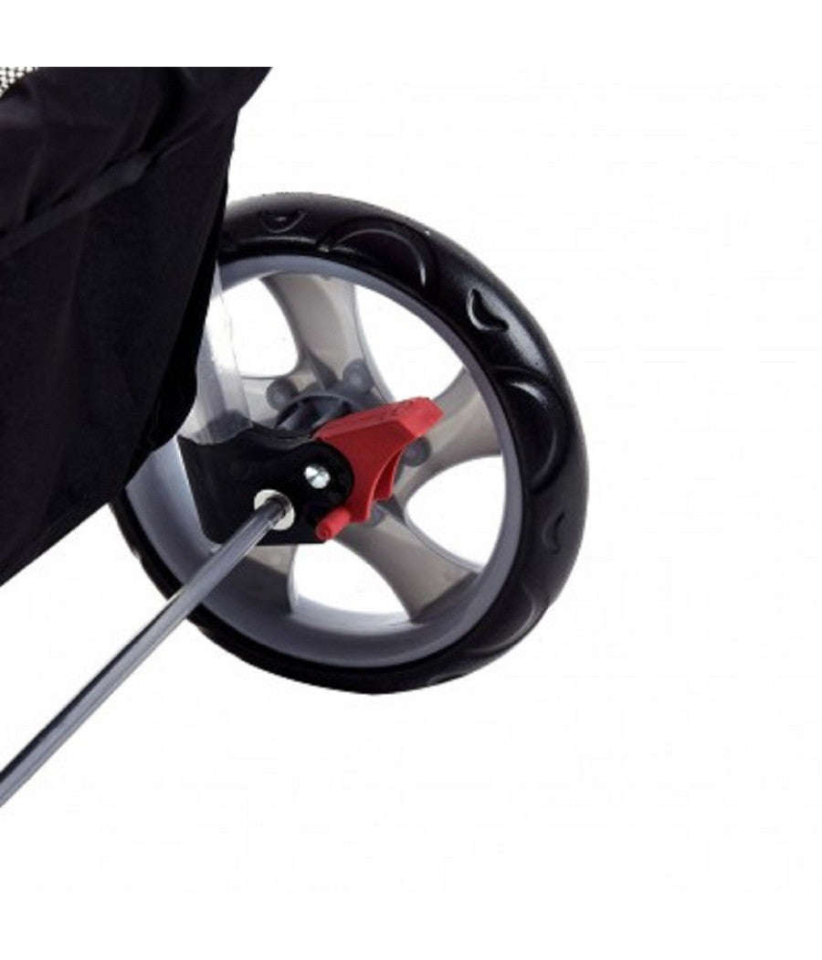 Passeggino Per Cani Cane Pieghevole Buggy Trasportino Con Zip Traspirante Lavabile         