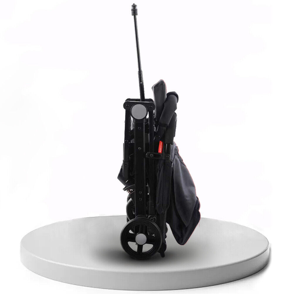 Passeggino Wizy Easy Ultra Leggero Chiusura Facilitata Salvaspazio Portata 15 kg-Nero