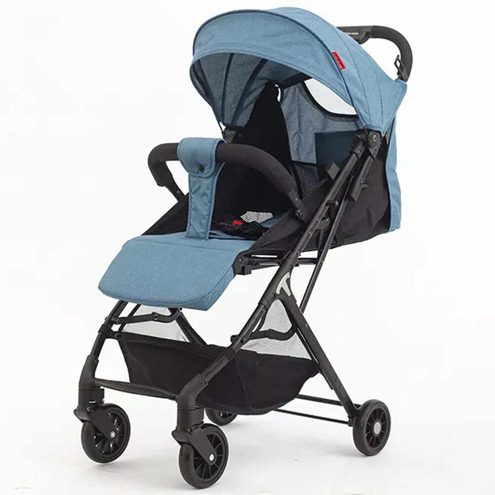 Passeggino Wizy Pro Ultra Leggero Chiusura Facilitata Salvaspazio Portata 15 kg-Blu