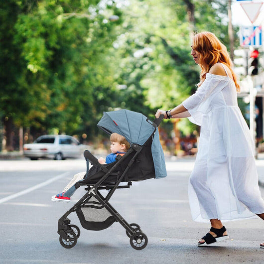 Passeggino Wizy Pro Ultra Leggero Chiusura Facilitata Salvaspazio Portata 15 kg-Blu