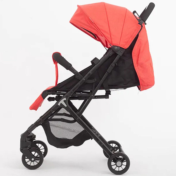 Passeggino Wizy Pro Ultra Leggero Chiusura Facilitata Salvaspazio Portata 15 kg-Rosso
