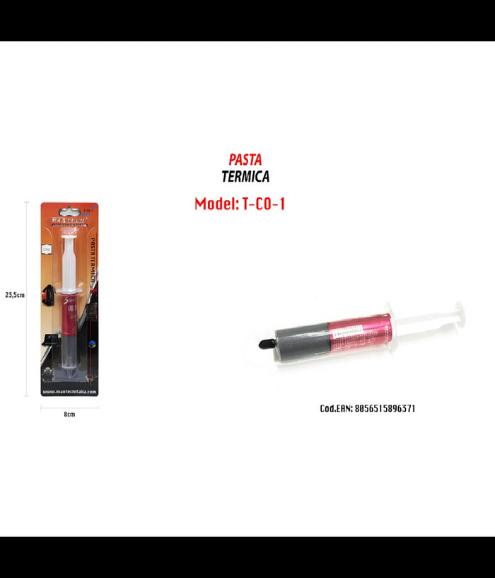 Pasta Termoconduttiva Termica Per Cpu 30gr. Pc Computer Argentata Maxtech T-co-1         