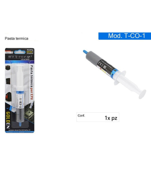 Pasta Termoconduttiva Termica Per Cpu 30gr. Pc Computer Argentata Maxtech T-co-1         