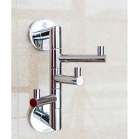 Gancio rotante triplo OMEGA ottone cromato 11x19x6,5cm