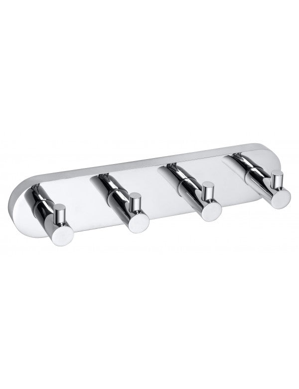 Appendiabiti quadruplo OMEGA ottone cromato 27x2,5x4cm