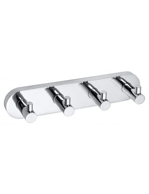 Appendiabiti quadruplo OMEGA ottone cromato 27x2,5x4cm