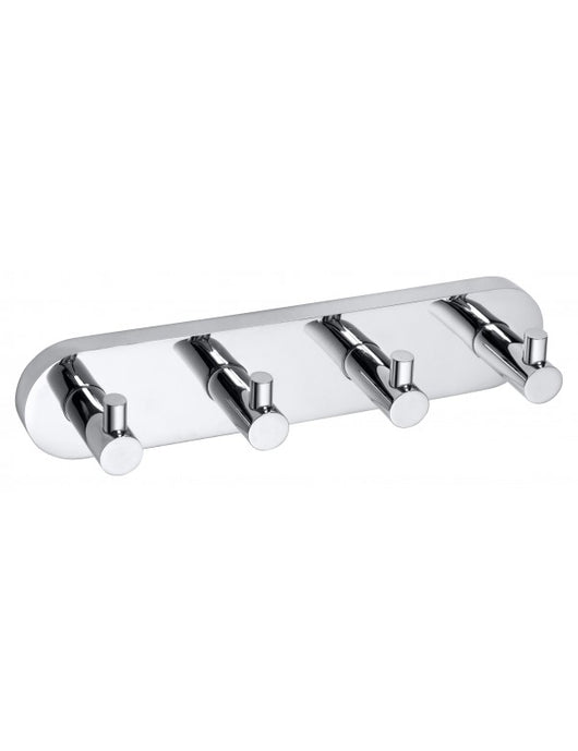 Appendiabiti quadruplo OMEGA ottone cromato 27x2,5x4cm