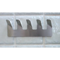 Gancio a gancio NIVA a 5 ganci in acciaio inox con adesivo 27 x5,7 x8 cm