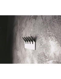 Gancio a gancio NIVA a 5 ganci in acciaio inox con adesivo 27 x5,7 x8 cm