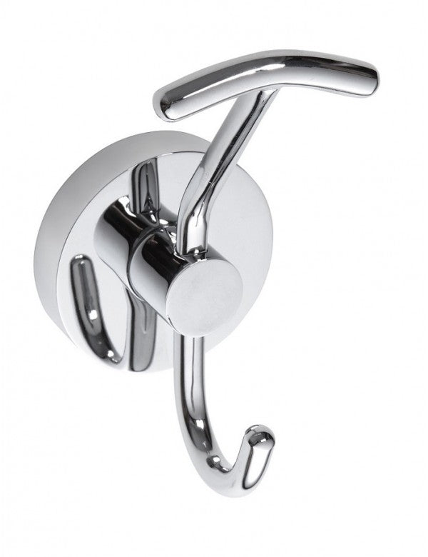 Gancio doppio gancio OMEGA ottone cromato 5,5x11x6cm