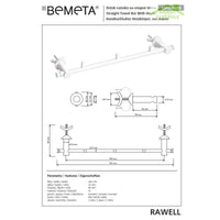 RAWELL 3 ganci gancio bianco per radiatore 35,5x4x9 cm