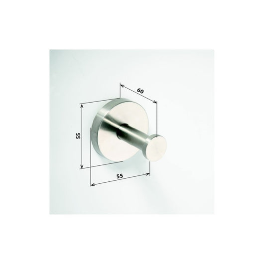 NEO Appendiabiti Cilindrico in Acciaio Inox 5,5x5,5x6cm