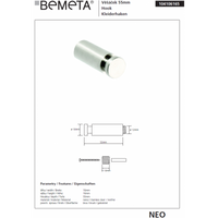 NEO Appendiabiti in acciaio inox 5cm Ø1.6cm