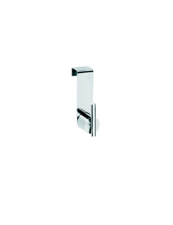 Gancio per porta OMEGA in acciaio inox lucido 2x7x4cm