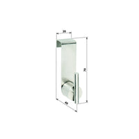 Gancio porta NEO in acciaio inox opaco 7x2x4cm