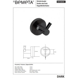 Gancio a doppia parete DARK 5,5 cm x 5,5 cm x 5 cm
