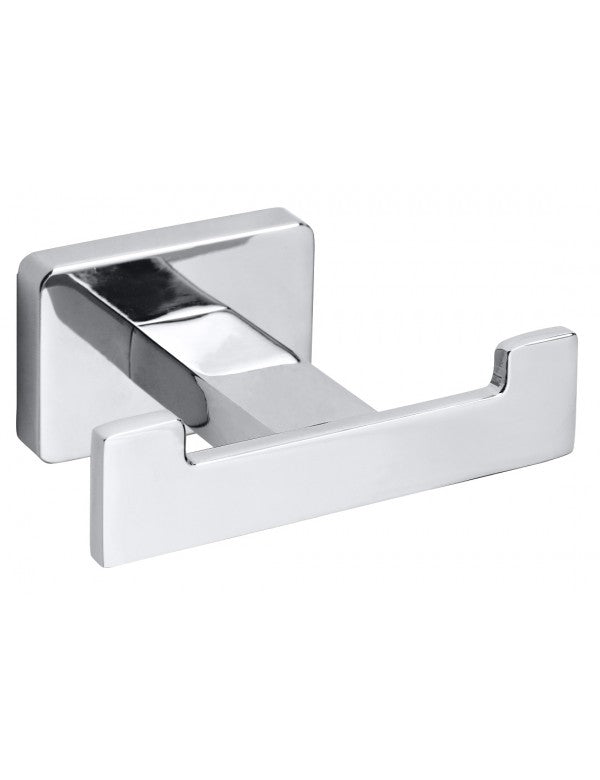 NIKI Gancio doccia doppio a parete in zinco 8,4 x6 x3,6 cm