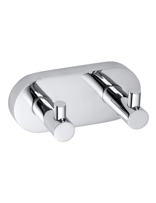 Appendiabiti doppio OMEGA ottone cromato 12x5,5x5cm