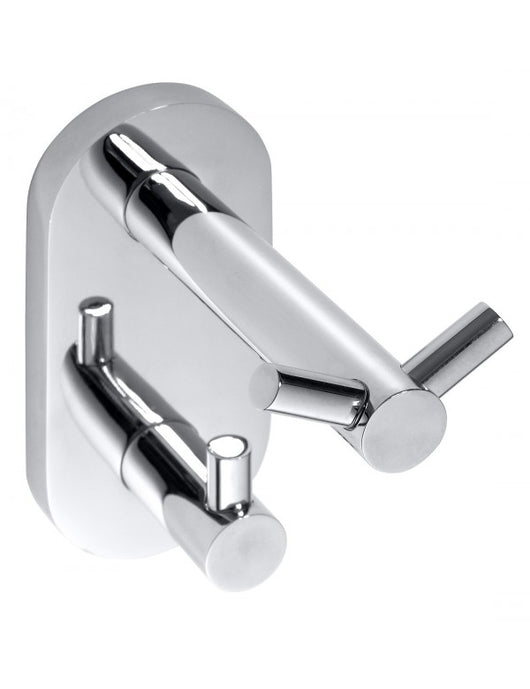 Appendiabiti doppio OMEGA ottone cromato 5,5x12x9cm