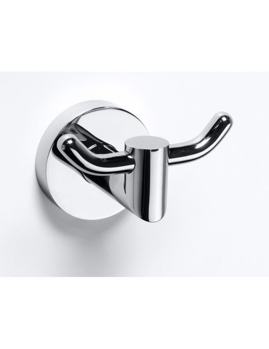 Appendiabiti doppio OMEGA ottone cromato 8x5,5x7cm