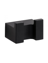 NERO Appendiabiti Rettangolare Doppio in Ottone Nero 3,7 x2,6 x3 cm