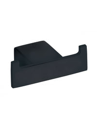 NERO Appendiabiti Rettangolare Doppio in Ottone Nero 8 x2,8 x3,9 cm