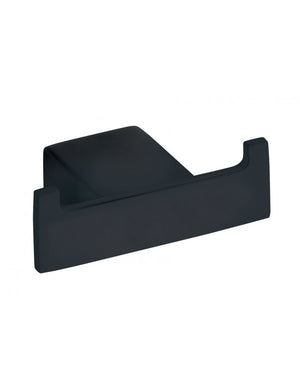 NERO Appendiabiti Rettangolare Doppio in Ottone Nero 8 x2,8 x3,9 cm