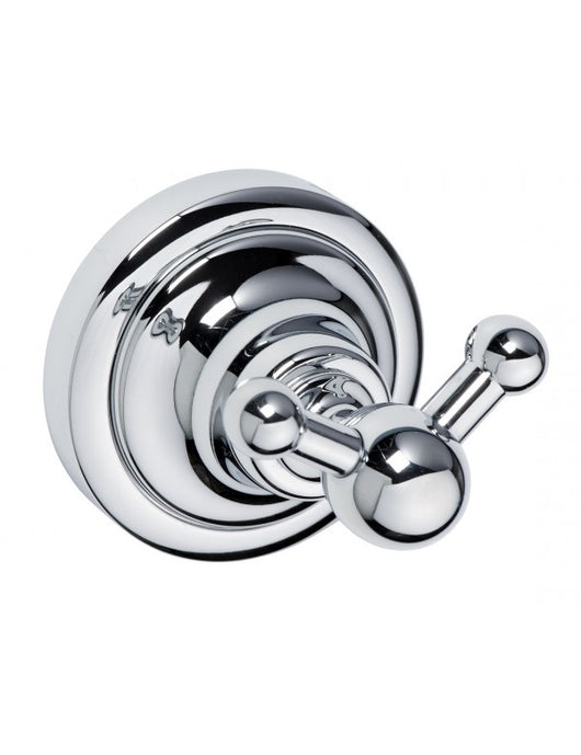 Appendiabiti doppio RETRO in ottone cromato 6,5x6,5x6,5 cm