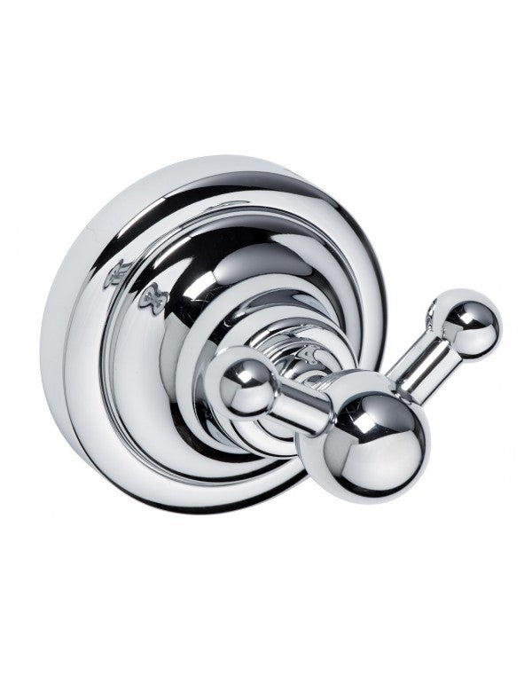 Appendiabiti doppio RETRO in ottone cromato 6,5x6,5x6,5 cm