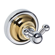Appendiabiti doppio RETRO in ottone cromo-oro 6,5x6,5x6,5 cm