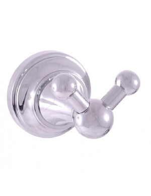 Appendiabiti doppio retrò MORAVA in ottone cromato 7,85x5,85x5,95 cm