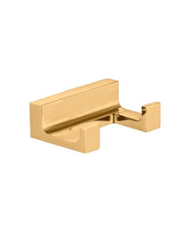 Appendiabiti doppio NIL in ottone dorato spazzolato 6x4,2x2,1 cm