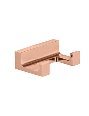 Appendiabiti doppio NIL in ottone oro rosa lucido 6x4,2x2,1 cm