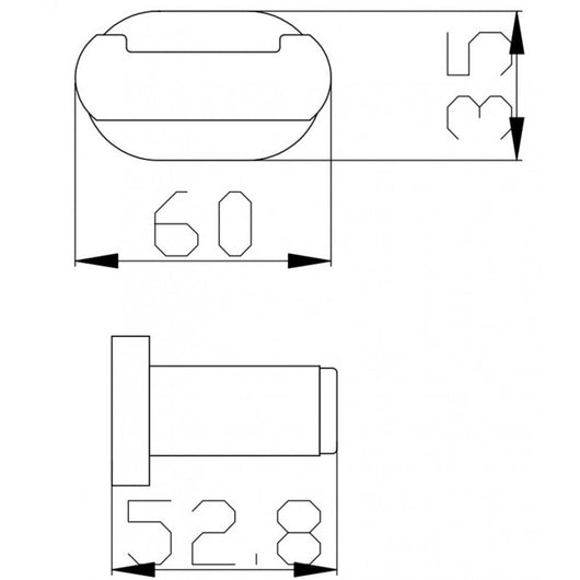 Appendiabiti doppio YUKON in ottone cromato bianco 6 cm