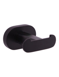 Appendiabiti doppio YUKON in ottone nero opaco 6 cm