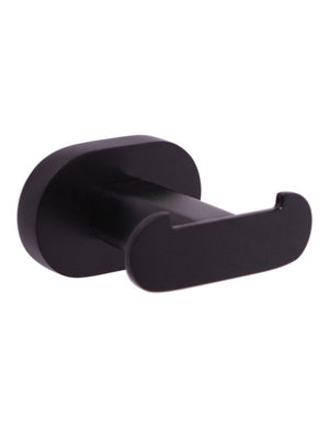 Appendiabiti doppio YUKON in ottone nero opaco 6 cm