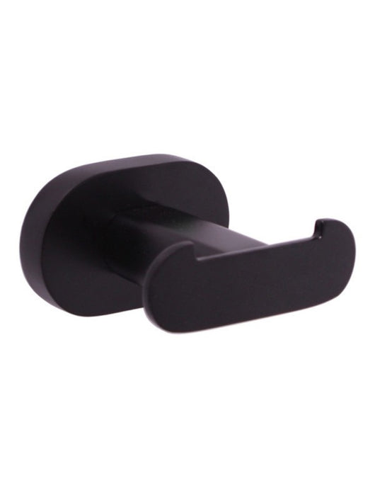 Appendiabiti doppio YUKON in ottone nero opaco 6 cm