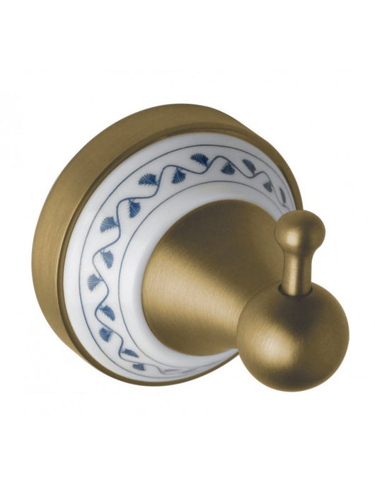 Appendiabiti KERA in ottone e ceramica 6,6 x6,6 x7,4 cm