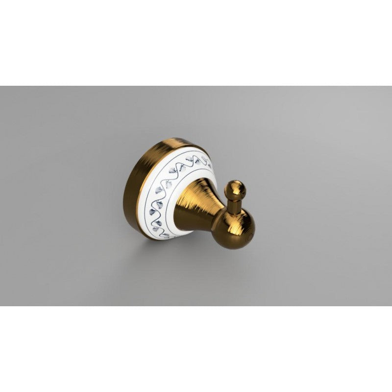 Appendiabiti KERA in ottone e ceramica 6,6 x6,6 x7,4 cm