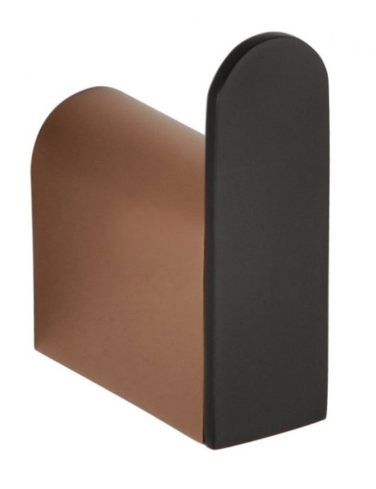 GALLA gancio da parete in ottone nero e oro 6 x4,6 x2 cm