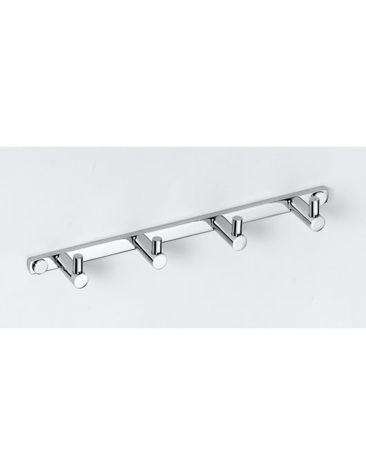 Appendiabiti quadruplo OMEGA in ottone cromato 41x4,5x4cm