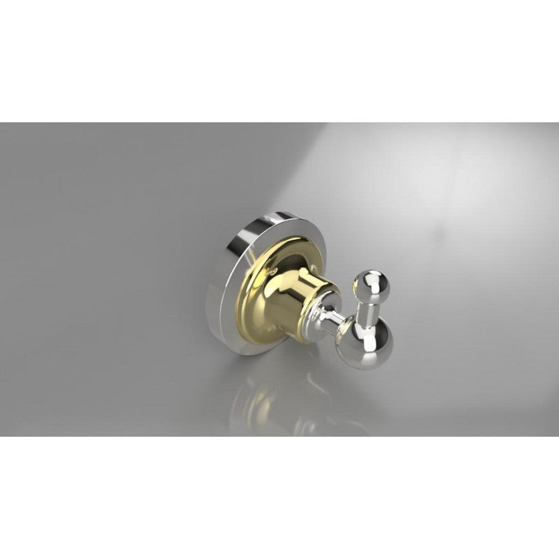 Appendiabiti singolo RETRO in ottone cromo-oro 6,5x6,5x6,5 cm