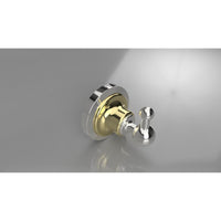 Appendiabiti singolo RETRO in ottone cromo-oro 6,5x6,5x6,5 cm