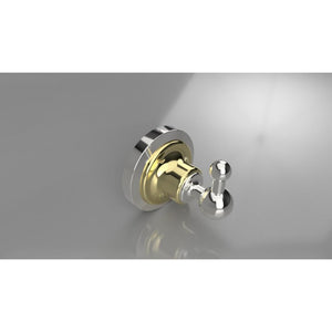 Appendiabiti singolo RETRO in ottone cromo-oro 6,5x6,5x6,5 cm