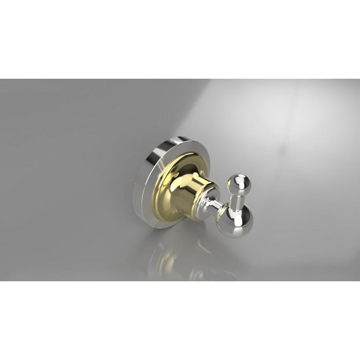 Appendiabiti singolo RETRO in ottone cromo-oro 6,5x6,5x6,5 cm