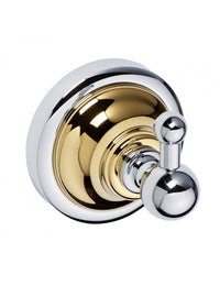 Appendiabiti singolo RETRO in ottone cromo-oro 6,5x6,5x6,5 cm