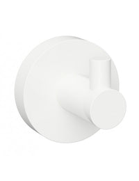 Appendiabiti singolo da parete BIANCO in ottone bianco 5,5cm